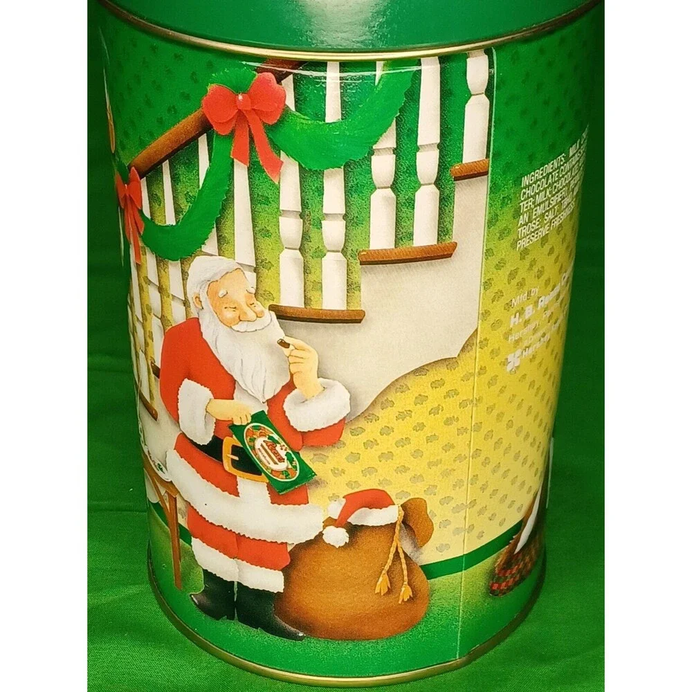 Vintage 1993 Reese's Holiday Classics Series Canister #6 Santa Claus Tin Hershey